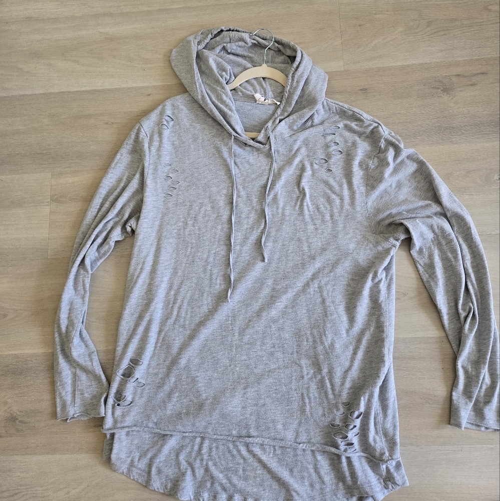 Urban outfitter distressed grey hoodie